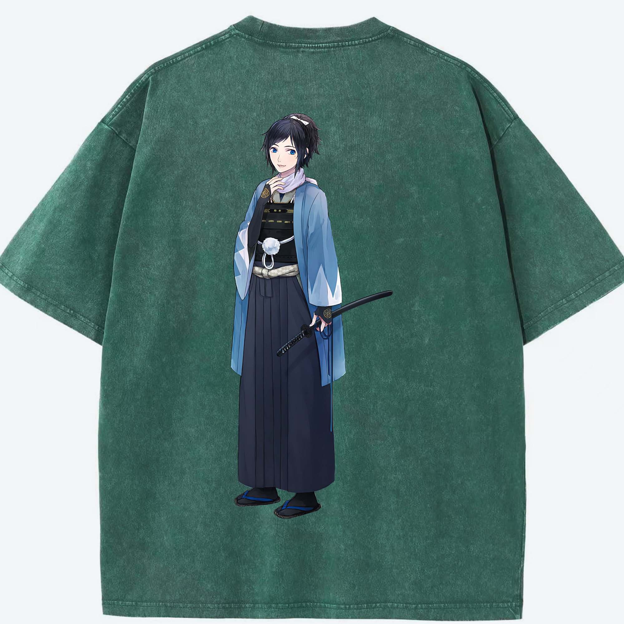 （画像用） 刀剣乱舞 Touken Ranbu 綿100% ヴィンテージ風 半袖Tシャツ（背面プリント）